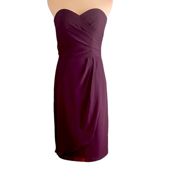 Strapless Deep Purple Dress BlLL LEVKOFF - Picture 1 of 6